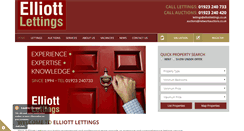 Desktop Screenshot of elliottlettings.co.uk